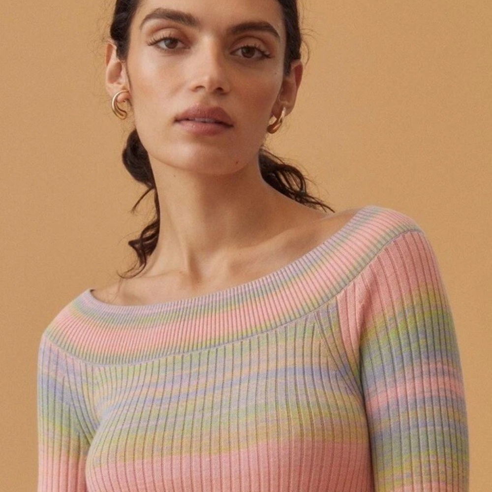 Anthropologie Daily Practice Sweater Knit Pastel Dress - Picture 2 of 11